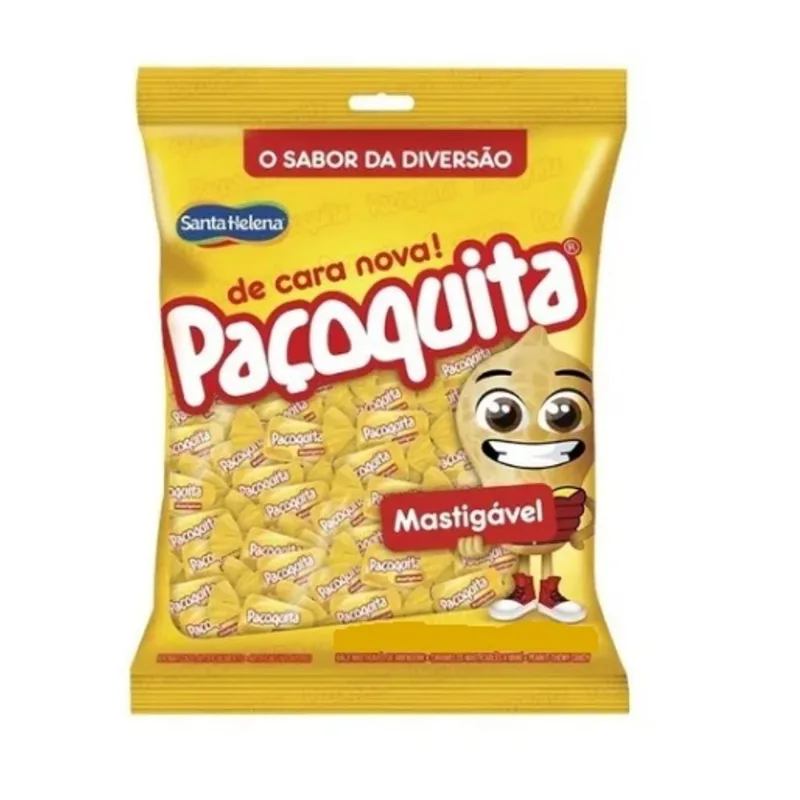 Bala Paçoquita De Amendoim Mastigável Santa Helena 600g