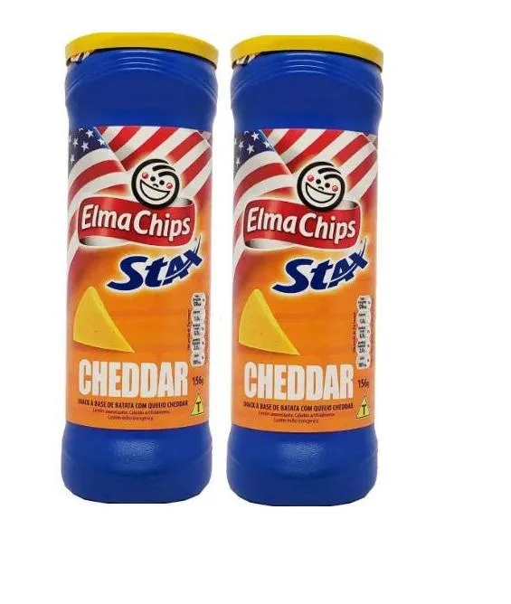 10 Un Snack De Batata Elma Chips Stax Cheddar 156 G - Não Informado - Mercearia