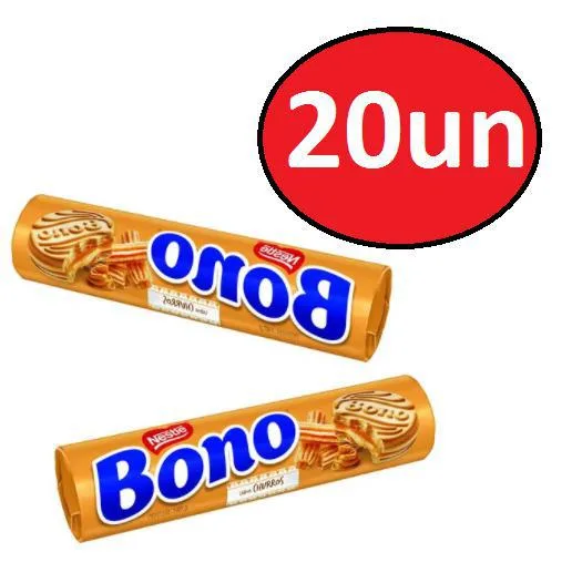 20 Un Biscoito Recheio Churros Bono Pacote 126g - Nestlé - Não Informado - Mercearia