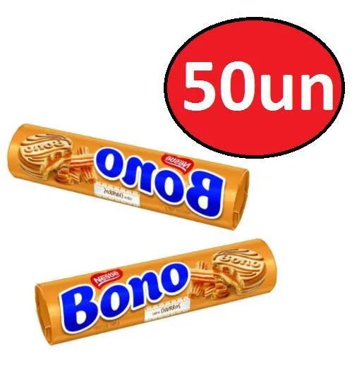 50 Un Biscoito Recheio Churros Bono Pacote 126g - Nestlé - Não Informado - Mercearia