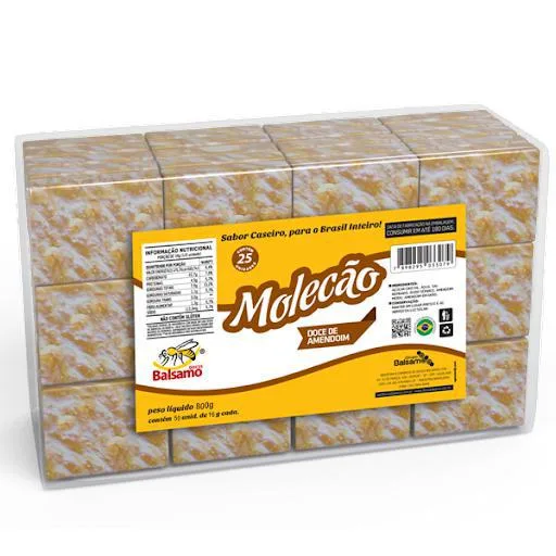 1 Pct De Doce De Amendoim Molecão Com 50x16g - 800g - Não Informado - Mercearia