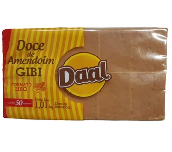 Kit 3 Pacotes De Doce De Amendoim Gibi Daal 1,01kg - Liso - Não Informado - Mercearia
