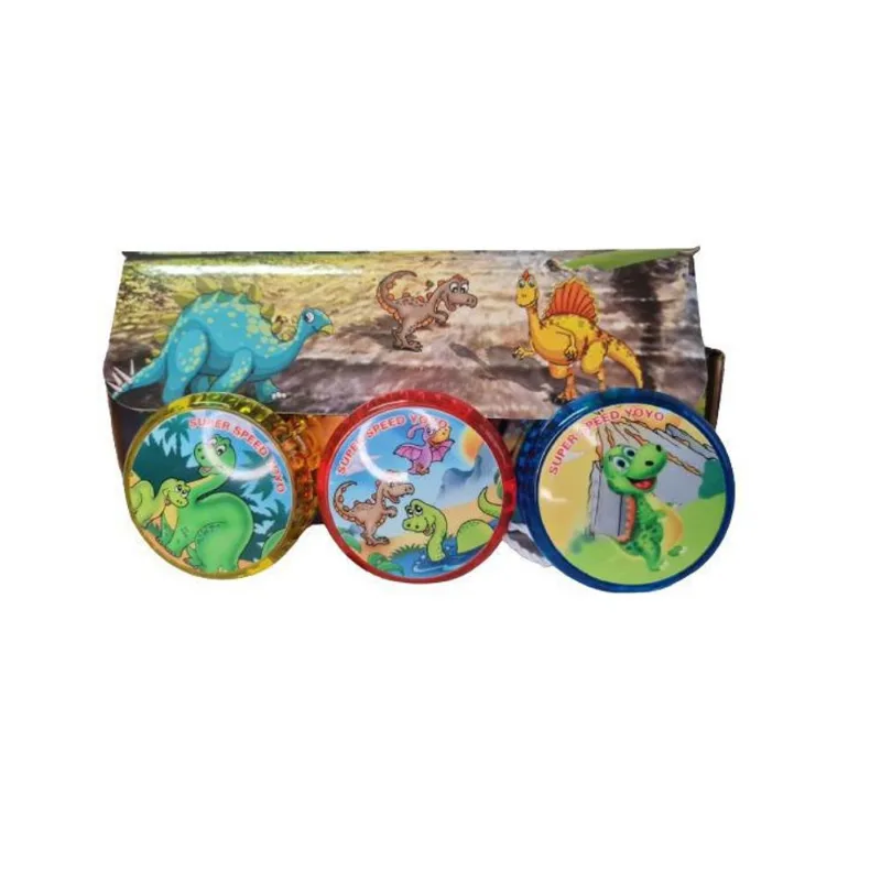 Kit 12 Ioiô Yoyo Dinossauro Com Luz De Led Infantil