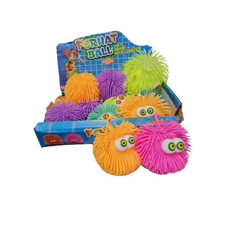 Bola Ioio Com Luz Divertida Puffer Ball- Cx Fechada Com 24un