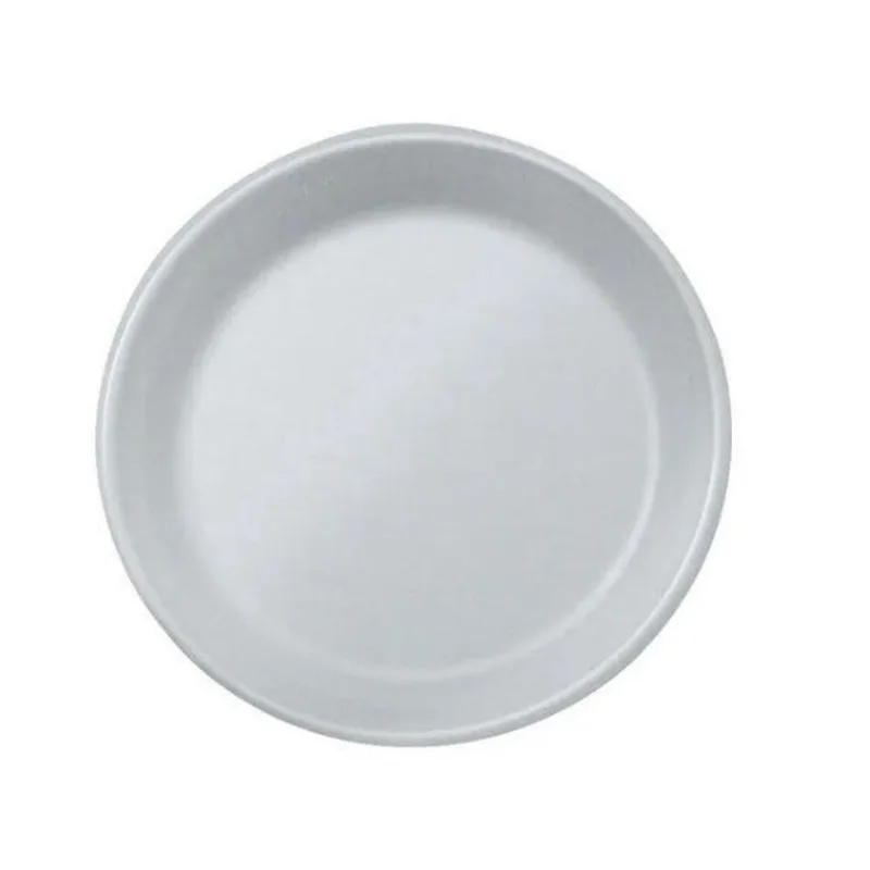 Prato Descartável De Isopor Branco - 23 Cm - Com 20 Unidades