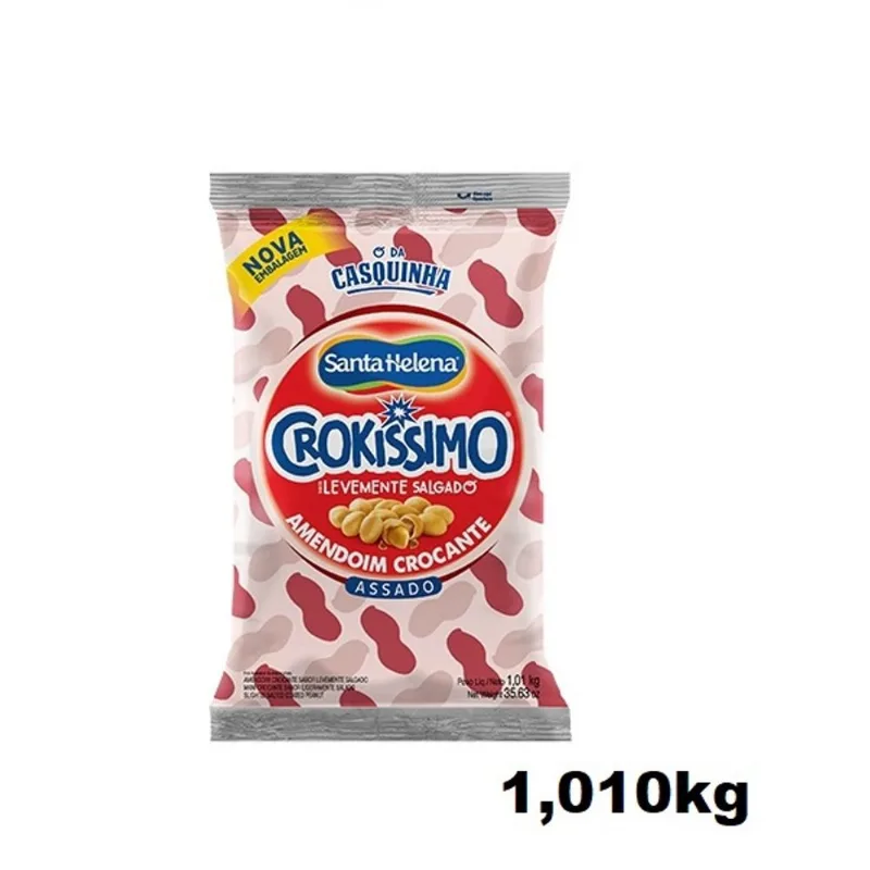 Pacote Amendoim Crocante Levemente Salgado Crokissimo 1,01kg