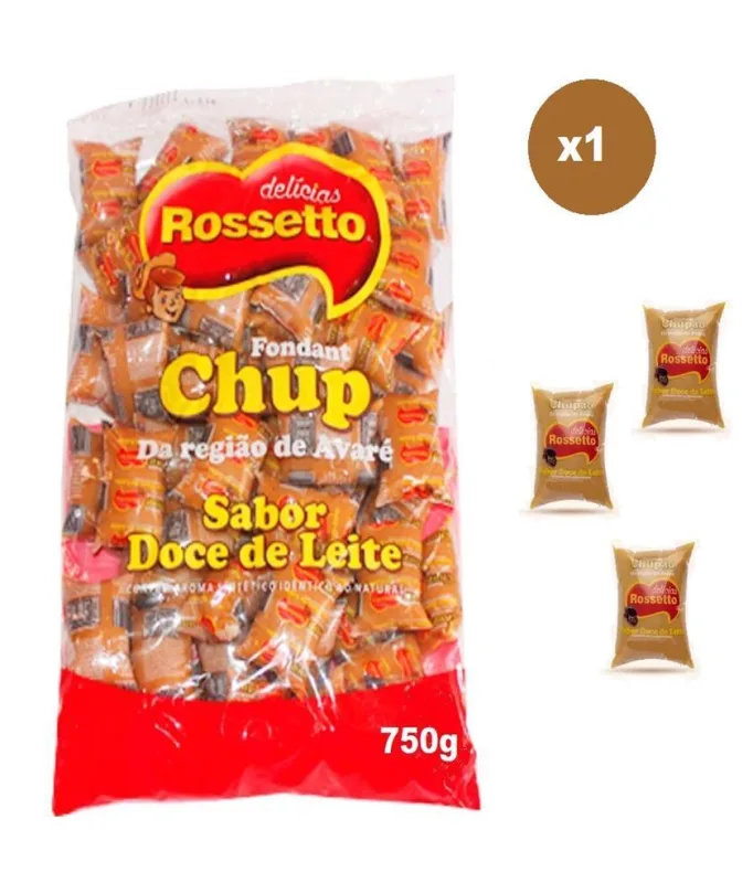 1 Pacote Doce De Leite Fondant Chup Rossetto 750g - Não Informado - Mercearia