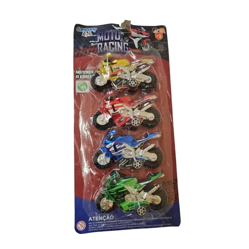 Kit 4 Motos Racing à Fricção Sortido Brinquedo Infantil