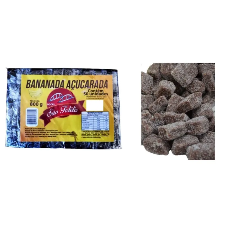 Doce bananada açucarada 50 unidades