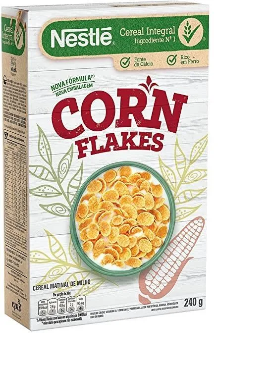 Kit 3 Caixas Cereal Matinal Integral Corn Flakes, 240g Cada - Não Informado - Mercearia