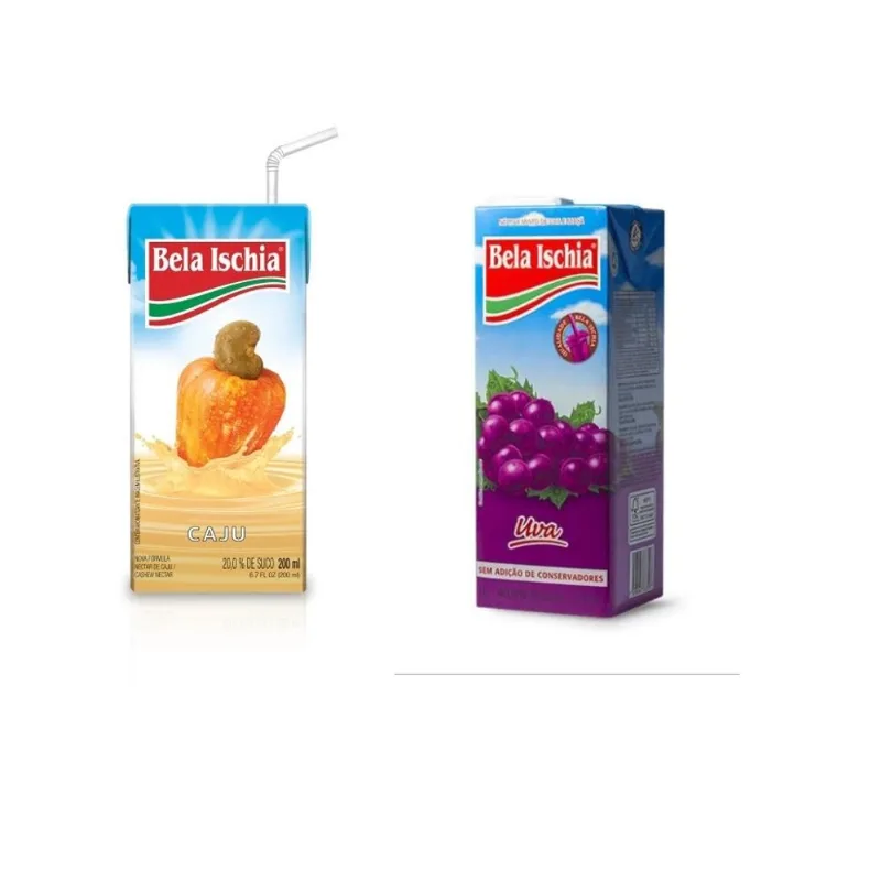 Suco pronto de Uva e Caju Bela ishia 200ml- 60 unidades