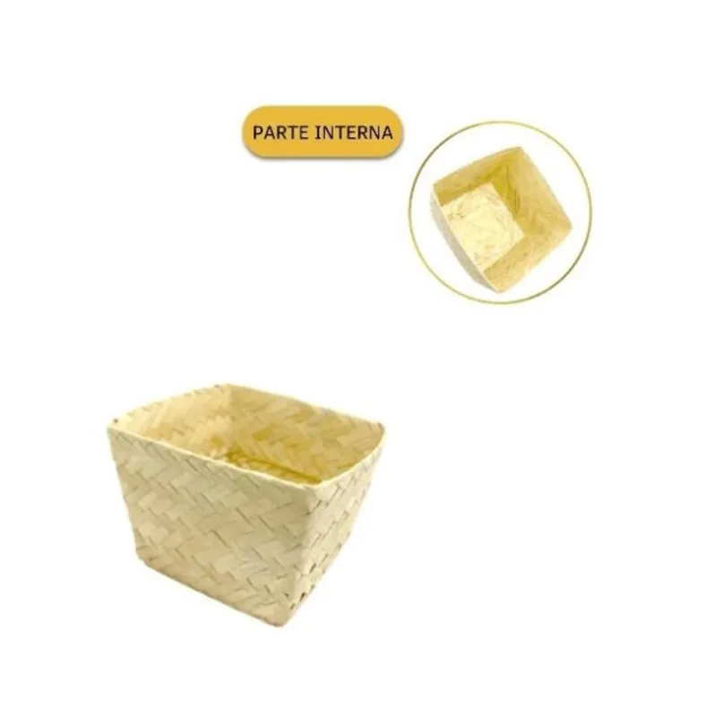 Cachepot Cestinho de Palha grande porta Docinhos - 3un