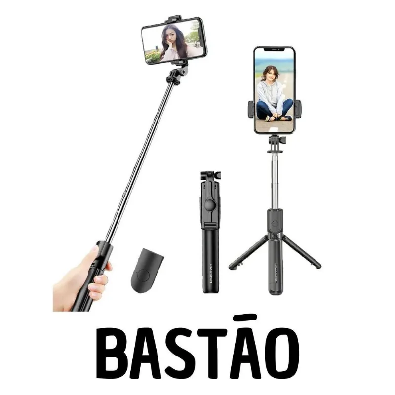 Bastão De Selfie Compacto Com Estrutura Em Alumínio