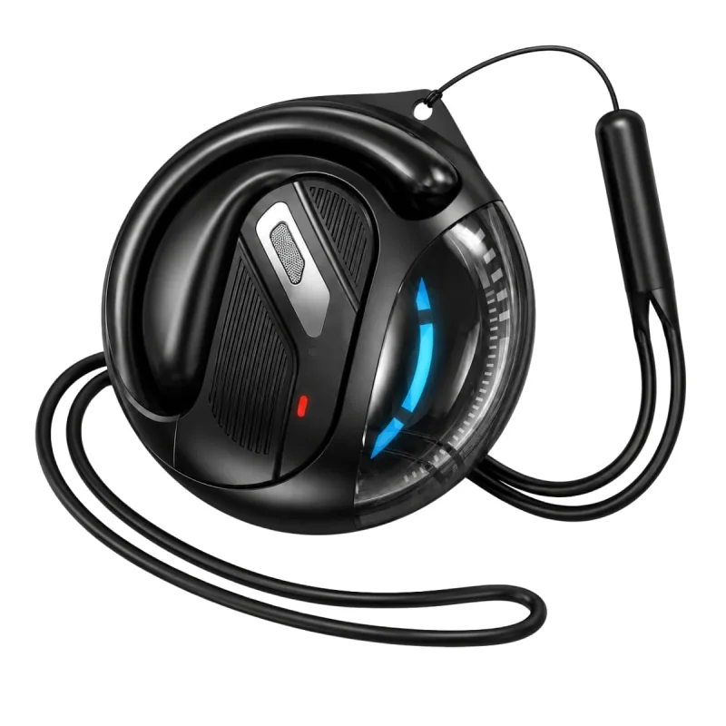 Fone Pingente Open Ear Esporte com Microfone Preto Moderno - MDM - áudio