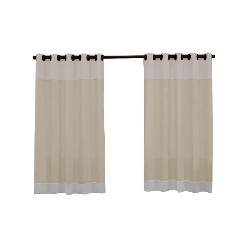 Cortina de forro com Voil 2.20x1.30m para varão simples Rose