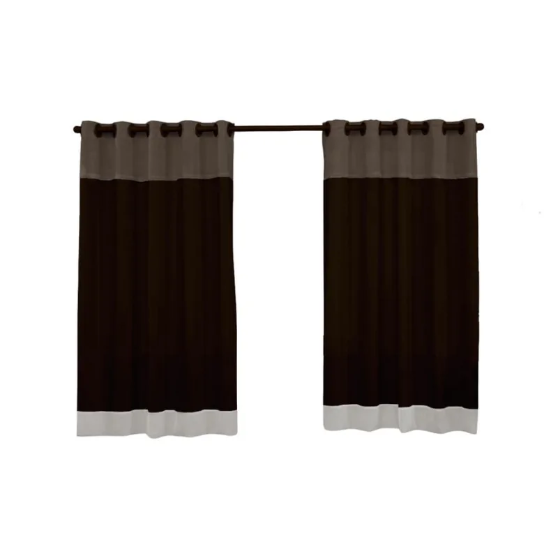 Cortina para sala ou quarto 2.20x1.30m na cor Tabaco Rose