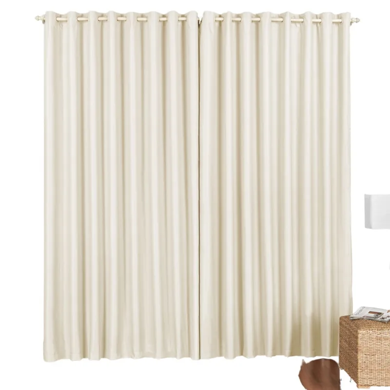 Cortina Bege Blackout Longo 3.00 x 2.70 Porta Sala e Cozinha