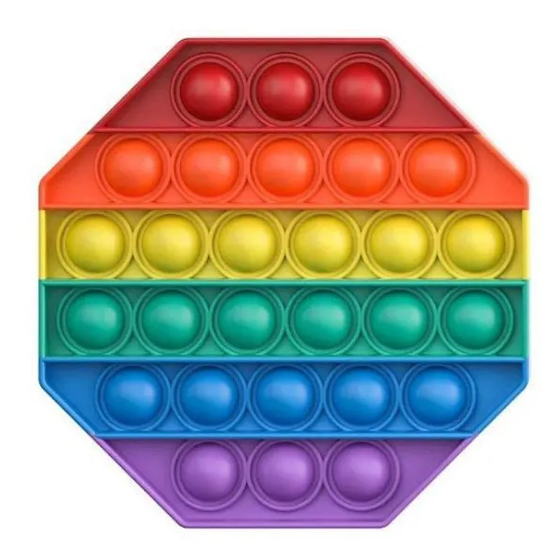 Brinquedo Pop It Fidget Octógono Anti Stress Sensorial