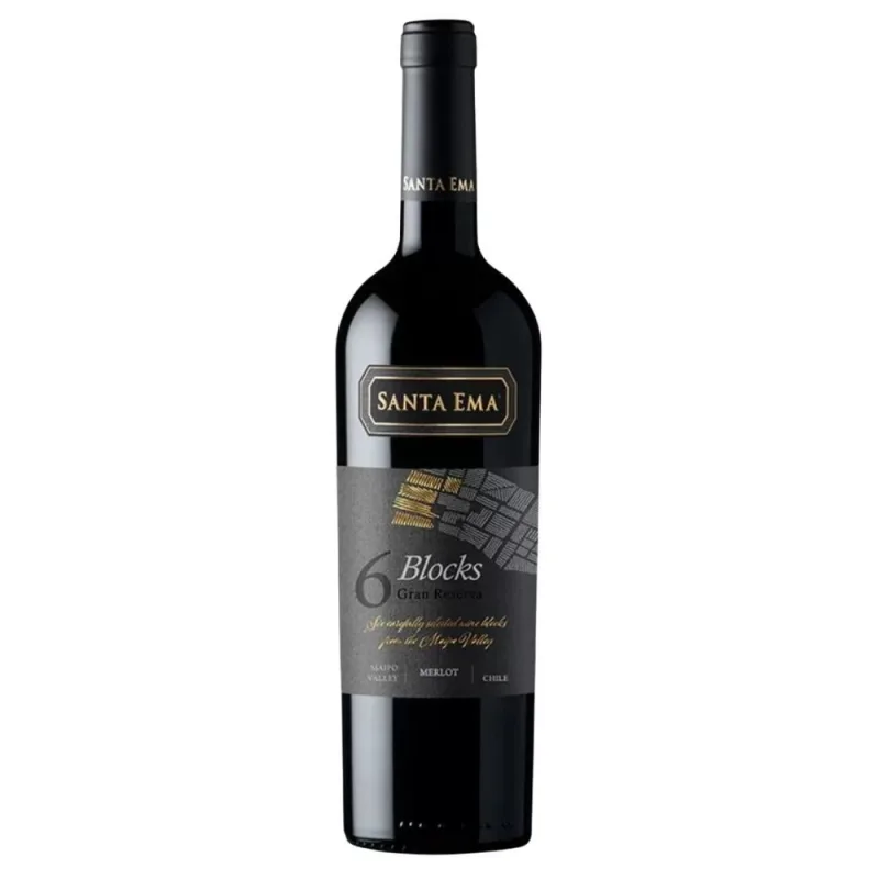 Vinho Chileno Blocks Gran Reserva Merlot Santa Ema 750ml - Santa Ema - Adega