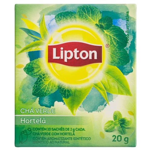 Chá Verde Hortelã Lipton Caixa 20g 10 Unidades - LIPTON