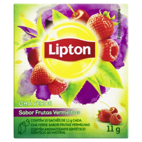 Cha Verde Frutas Vermelhas Caixa Com 10 Unidades Lipton - LIPTON