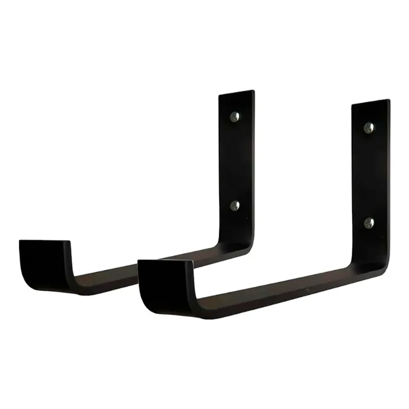 Kit 5 Suporte Mão Francesa Invertida 20cm Preto