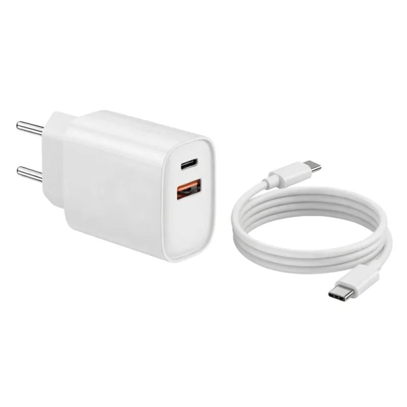 Carregador de Parede com Cabos MDM 20W com USB-C e Lightning Branco 1 Unidade - MDM - Celular E Smartphone
