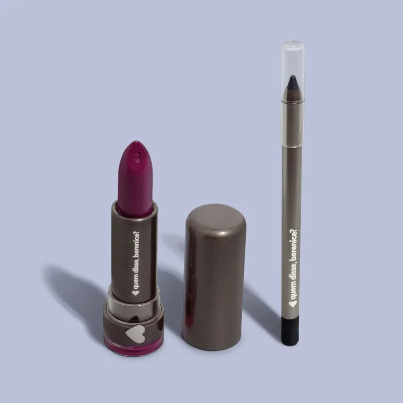 Quem disse, Berenice? Kit Lápis Olhos Pretuco 1,2g + Batom Hidratante Vindito 3,8g