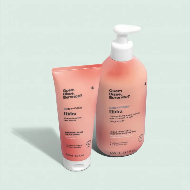 Combo Hidra Lichia: Loção Hidratante Desodorante Corporal 400ml + Sabonete Líquido Mãos e Corpo 200ml