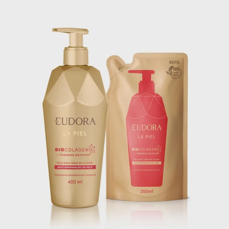 Combo La Piel Tâmaras Egípcias: Hidratante Desodorante Corporal 400ml + Refil Hidratante Desodorante Corporal 350ml