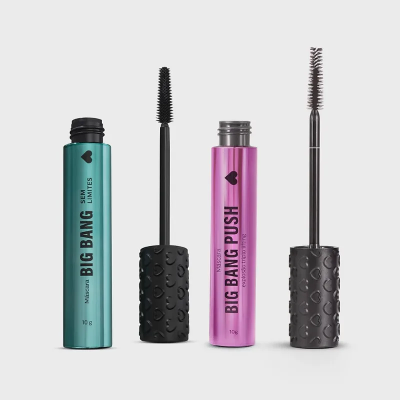 Combo Máscara de Cílios Big Bang: Sem Limites 10g + Push 10g