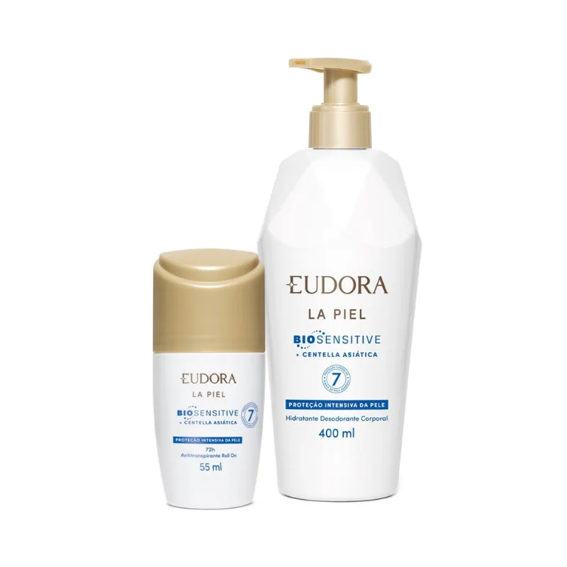 Combo La Piel Biosensitive: Hidratante Corporal 400ml + Antitranspirante 55ml