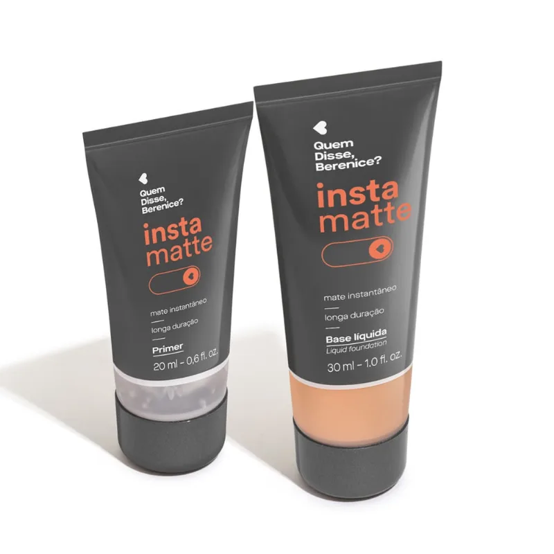 Combo Instamatte: Primer Facial Líquido 20ml + Base Líquida 185F 30ml
