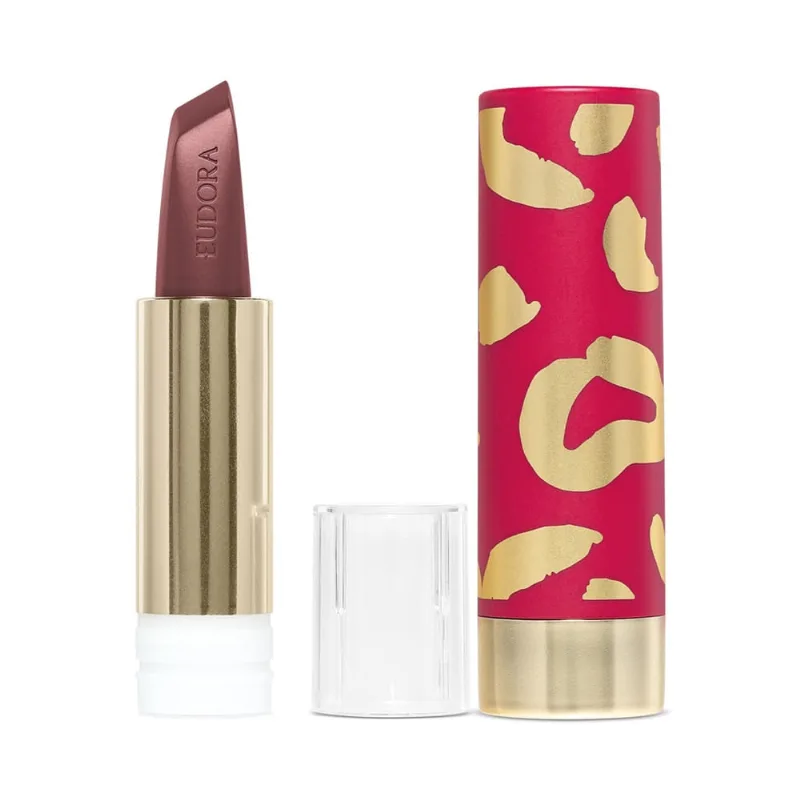 Kit Glamourosa e Confiante: Batom Marrom 3,4g + Case Rosa