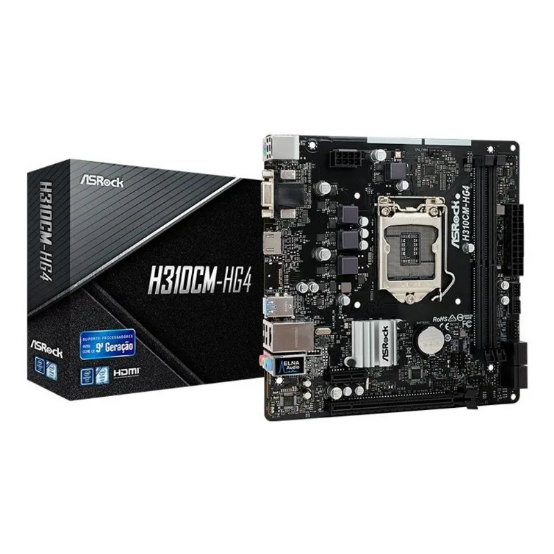 Placa Mãe Asrock H310cm-hg4 Ddr4 Socket Lga1151