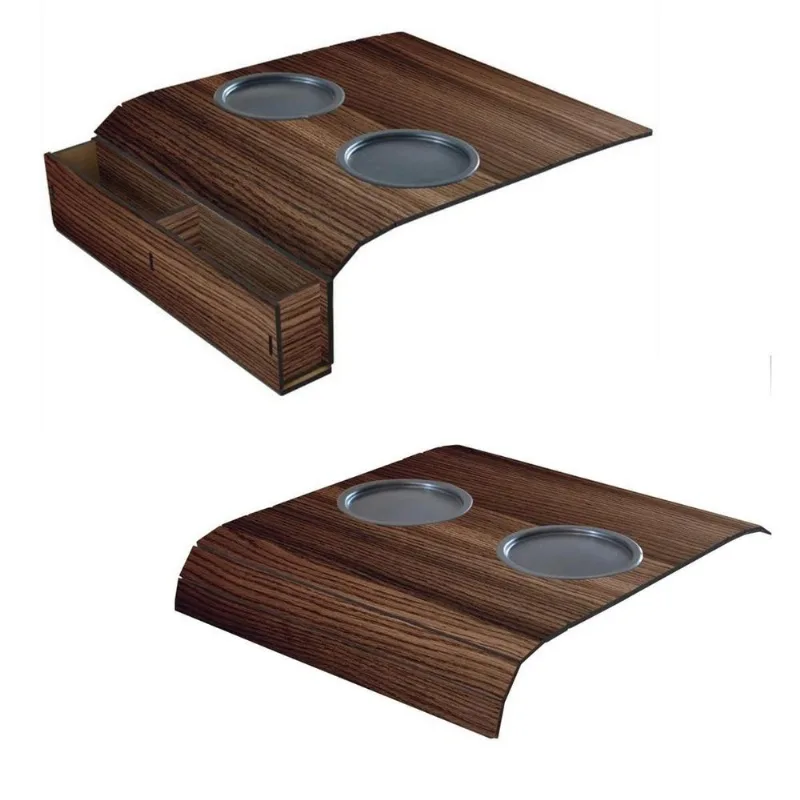 Kit Suporte Porta Copos + Controle Braço De Sofá Mdf