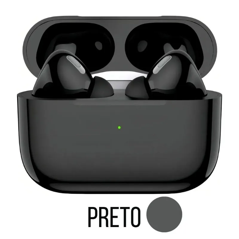 Fone Wireless Preto Intra-auricular Pareamento Automático Instant