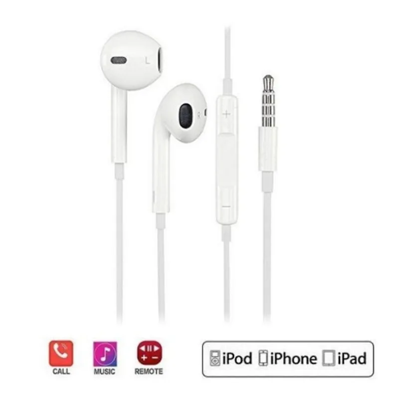 Fone De Ouvido Com Microfone P2 Compativel Iphone/ipad 5 5s 6 6s Plus P2 3,5mm