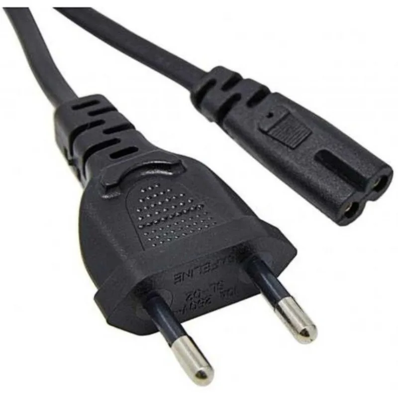 Cabo De Força Tipo 8 Bipolar Ps2 Ps3 Ps4 Xbox One 2 Pinos