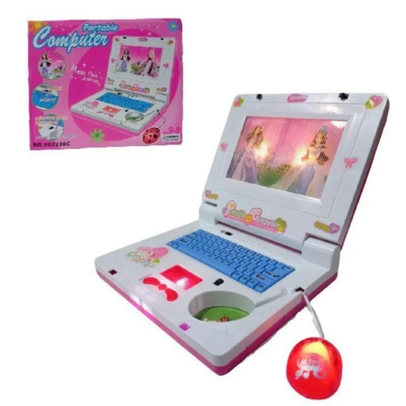 Computador Laptop Para Meninas Brinquedo Com Mouse Criança