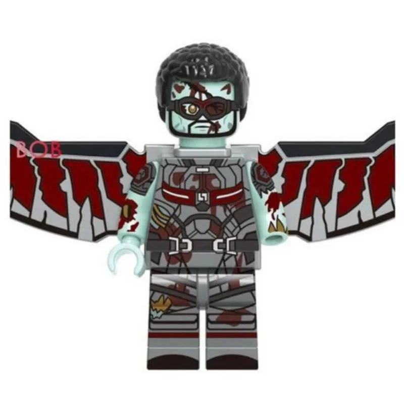 Boneco Bloco De Montar Zumbi Falcon Marvel Edição Especial