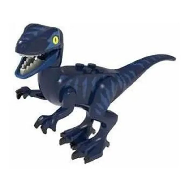 Boneco Blocos De Montar Jurássico Velociraptor Dinossauro
