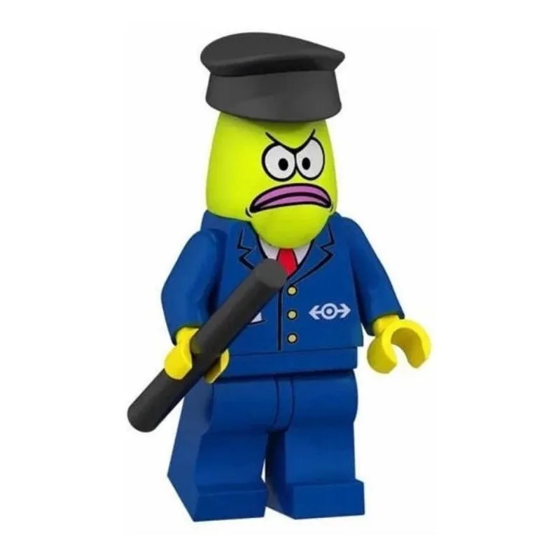 Boneco Blocos De Montar Peixe Segurança Bob Esponja