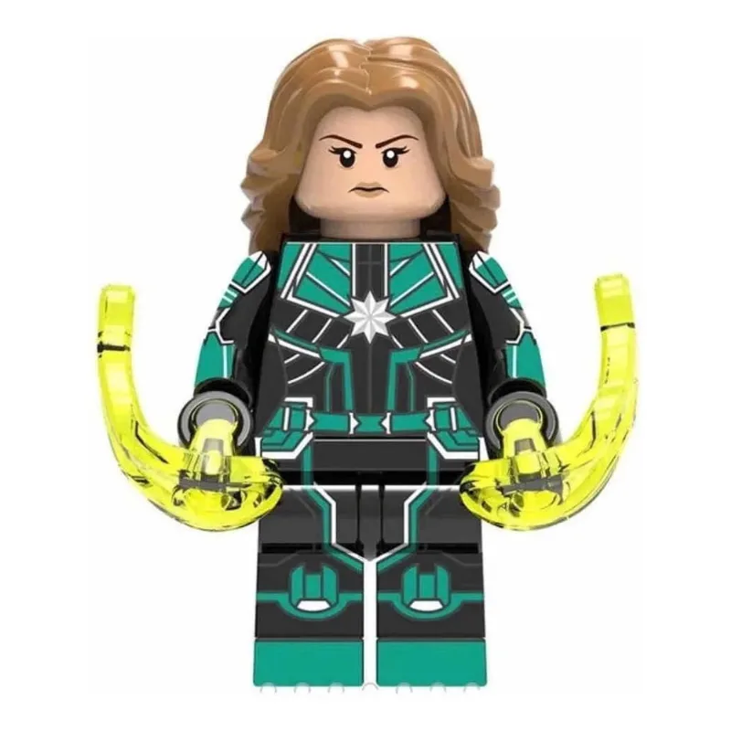 Boneco Blocos De Montar Capitã Marvel Vingadores