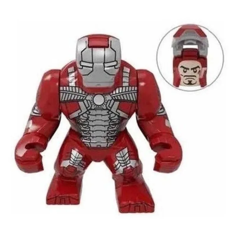 Boneco Big Blocos De Montar Homem De Ferro Armadura Mark 5
