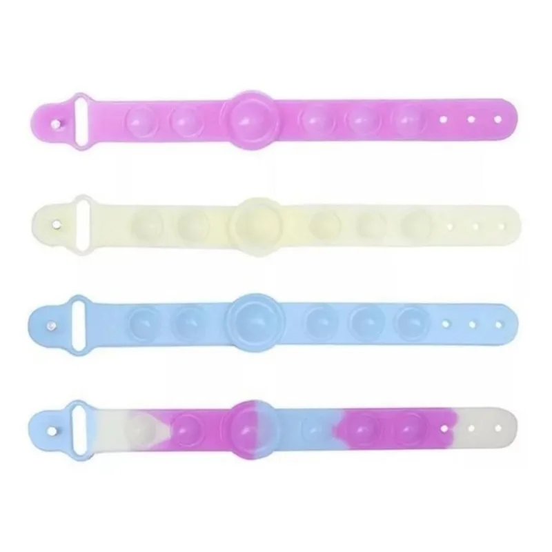 Fidget Toy Anti-stress Pulseira Simple Dimple Camaleão Azul