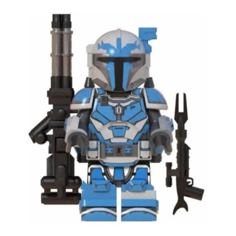Boneco Blue Mandalorian Infantry Blocos De Montar Star Wars