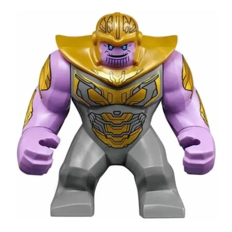 Boneco Big Blocos De Montar Thanos Vingadores Armadura Cinza