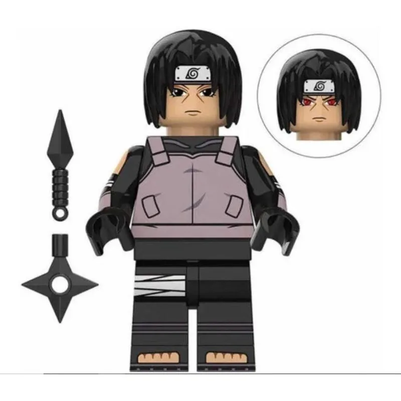 Boneco Blocos De Montar Uchiha Itachi Anbu Personagem Naruto