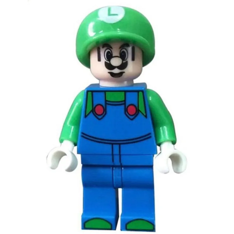 Boneco Blocos De Montar Minifigure Mario Nintendo Game Luigi